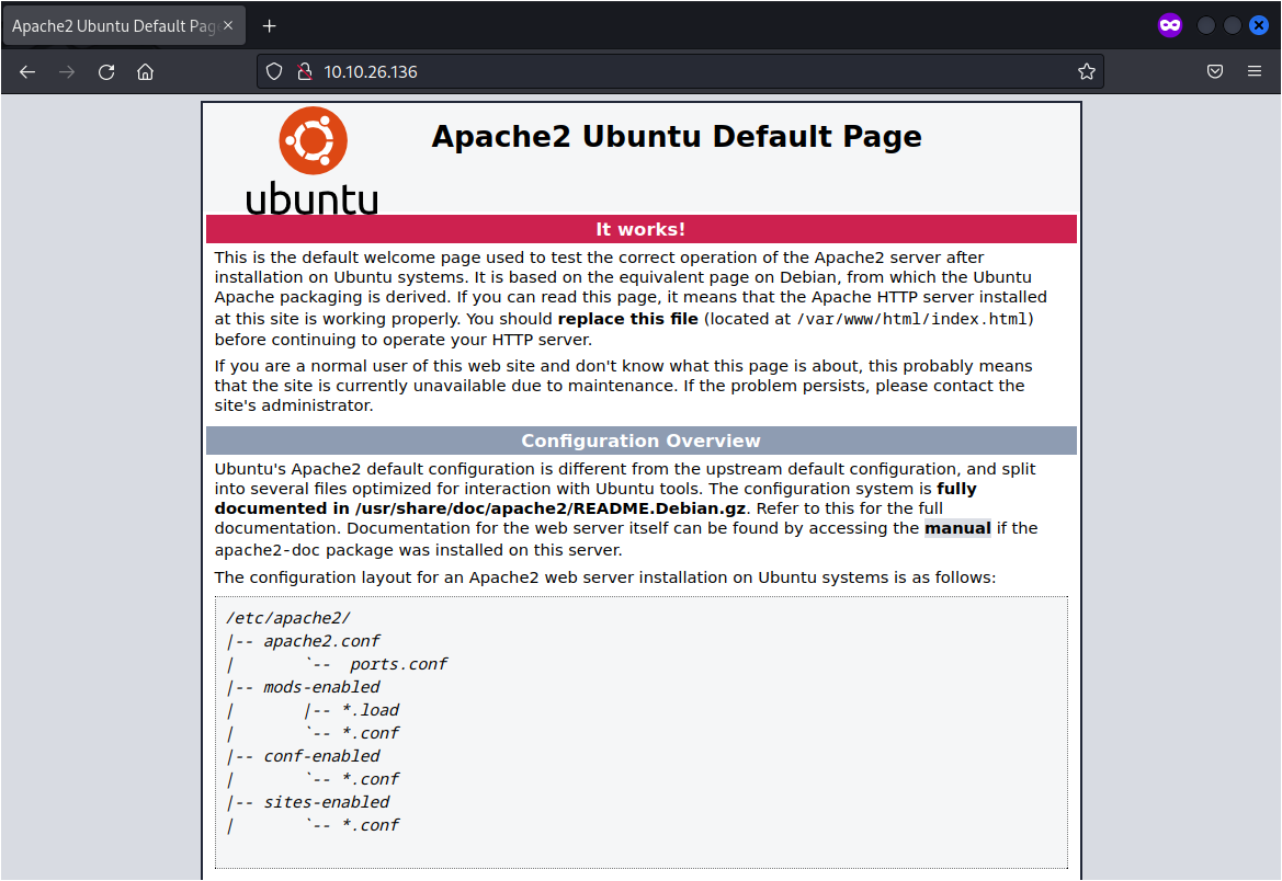LazyAdmin - Apache default page