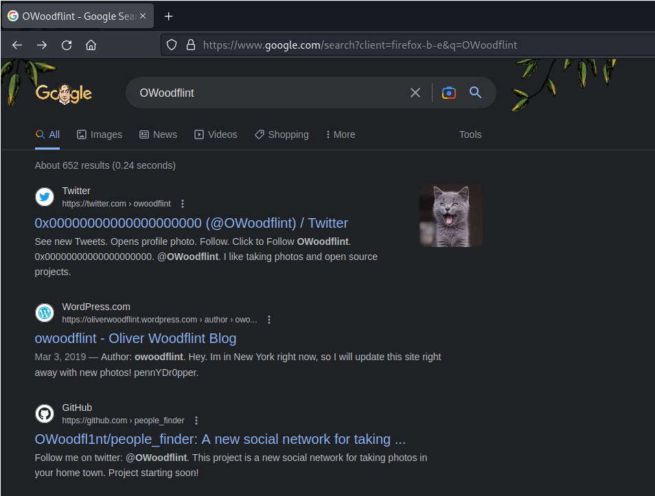 OhSINT - Google search