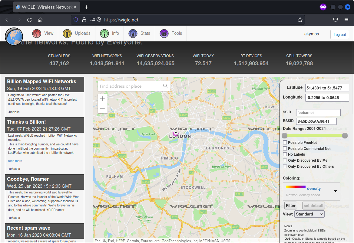 OhSINT - Wigle search